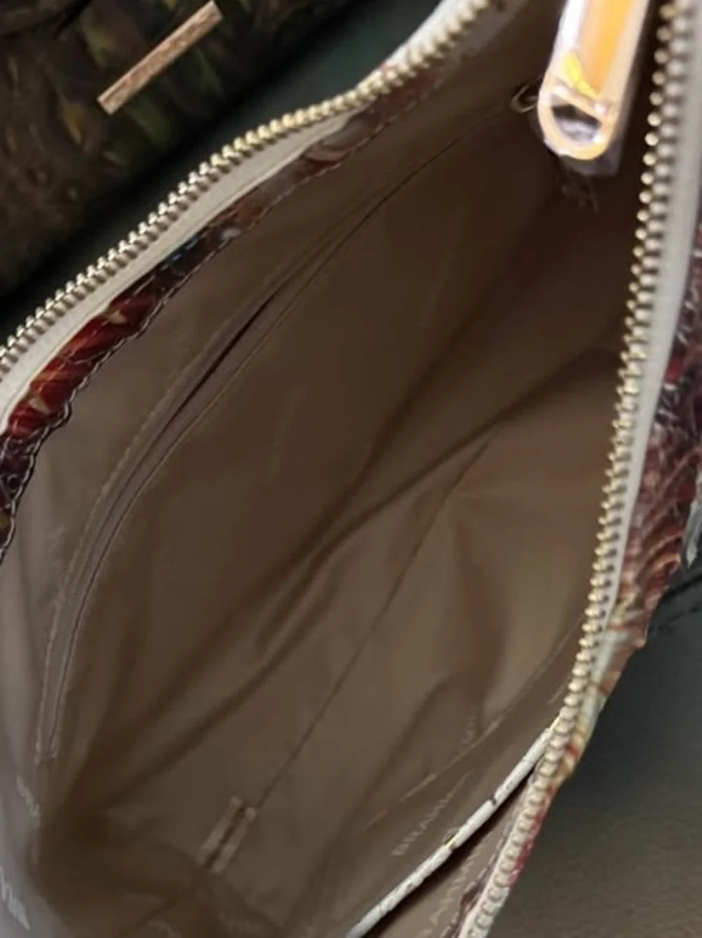 Brahmin White Multicolor Shell-Print Shoulder Bag - Picture 3 of 3